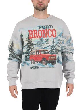 NEW Men's Holiday Ford Bronco Crewneck Fleece Sweatshirt XL
